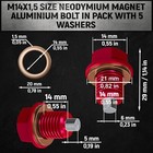 M14x1 5mm Car Engine Magnetic Oil Drain Plug Screw Nut Bolt Sumps Universal 