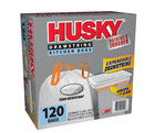 Husky Tall Kitchen White Trash Bags  13 Gallon  120 Bags