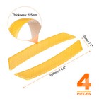 4pcs Car Reflective Trim Side Marker Stickers Automotive Reflector Guard  Yellow