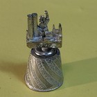 New York Skyline W statue Of Liberty twin Towers Silver Color Souvenir Thimble