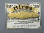 C 1920 Charles Hires Root Beer Soda Bottle Label Antique Advertising