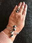 White Buffalo Turquoise Ring Size 7 And Bracelet Set  Crazy Beautiful
