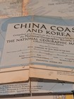 Vintage Map Lot 32- 1950s   National Geographic 1924 Auto Book China Korea Ussr