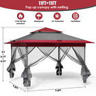 11x11 Ft Pop Up Gazebo Tent Outdoor Garden Party Canopy Tent Adjustable Height