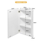 Bathroom Corner Medicine Cabinet With 3 Storage Mirror Cabinet Wall Mounted