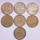 7 Different 1920 s Lincoln Wheat Cent Penny Lowest Price On The Bay  Free Ship