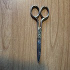 Vintage Toledo Gold Tone Sewing   Embroidery 5 1 4  Long Scissors