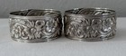Pair Of  S  Kirk   Son Sterling Silver Napkin Rings    Repouss    28  No Mono 