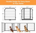 12-panel 40 Inch Tall Dog Fence Indoor For Yard  Anti-rust Dog Playpen With Gate