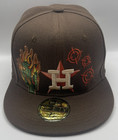 Houston Astros New Era Fitted Hat Cap 59fifty Side Patch Brown Mlb New With Tags