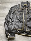 True Vintage 1950s 60s Pearl Snap Jacket Western Rockabilly Button Up Black