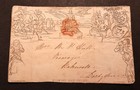 Great Britain  1840  Scott  u1 Mulready Front Used  Red Maltese Cross