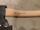 Husqvarna 19 Or 20 Inch Wooden Curved Carpenter Axe With Leather Sheath  New Nwt