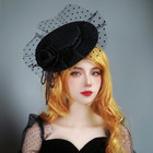 Veil Fascinator Top Hat Hair Clip Party Punk Bridal Flower Gothic Accessories