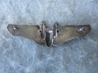 Wwii Us Army Air Force Air Gunner Wings Large 3  Jacket Insignia Sterling Marked