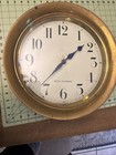 Seth Thomas Antique Ships Bell Clock Brass 15    With Blue Hands