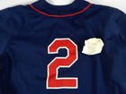 2007 Lakewood Blueclaws Quintin Berry  2 Game Used Signed Navy Jersey L 859