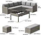 Patio Furniture Set All Weather Wicker Outdoor Sectional Sofa Conversation Set