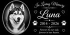 Pet Stone Memorial Grave Marker Granite Plaque Headstone Labrador Retriever Dog