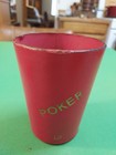 Vintage Leather Dunhill Poker Dice Cup With Bakelite Dice