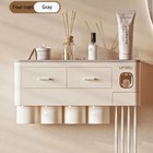 Magnetic Toothbrush Holder Wall Mounted Automatic Toothpaste Dispenser Storage