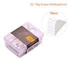 50pcs 5mm Electric Eraser Refills Big Rubber Stationery Supplies For Students