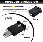 2pcs Usb Type C Led Ambient Light  8 Colors Rgb Dynamic Atmosphere Lamp Car Inte
