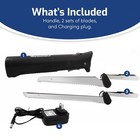 Ek9810 Professional Cordless Rechargeable Easy-slice Electric Knife With 4 Se   