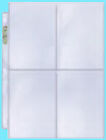 25 Ultra Pro Platinum 4-pocket Pages Sheets Binder 3-1 2  X 5-1 4  Protectors 