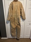 Vintage Carhartt Coveralls Mens Large Brown Insulated Quilt Lined Workwear 90s