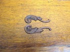 Original Singer Treadle Sewing Machine 2 Piece Set Drawer Frame Wood Appliques