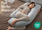 Pregnancy Pillow U Shaped 9 Inch Full Body Maternity Support Hatha Grey Momcozy