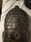 Antique Buddha Face wall Plaque mask hand Carved Wood 20 