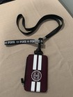 Victoria   s Secret Love Pink Id Card Holder Dark Purple With Badge Lanyard