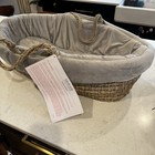 Restoration Hardware Baby   Child Moses Basket Bassinet And Liner