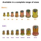 Metric Rivet Nut Assortment Kit - 260pcs Riv Nuts  m3 M4 M5 M6 M8 M10 M12  Ca   