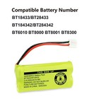 2pcs Cordless Home Phone Battery For At t Lucent Bt18433 Bt28433 Bt1011 3101