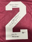 Johnny Manziel Signed Texas A m Custom Jersey W  2 Ins Beckett Witness Bas Coa