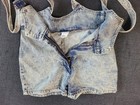 Vintage 80s 90s Acid Wash Overall Booty Shorts Suspender Hot Pants Xs s