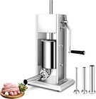7-lb Vertical Sausage Stuffer  Stainless Steel Manual Meat Filler With 2-spee   