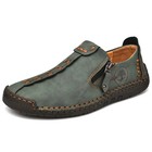 Men s Slip-on Casual Shoes Fashionable Zipper Loafers Business Leather Shoes  