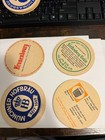 Vintage Lot Of 4 German etc Beer Coasters Advertising Breweriana Free Ship  7