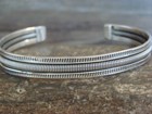 Native American Twisted Sterling Silver Bracelet Cuff By Tahe