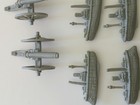 Military Roll Playing Miniature Plastic Figures cannons ships Lot Of 50  Grey