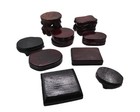 Set Of 12 Vintage Rosewood Stands  Assorted Sizes   Shape Hand Crafted