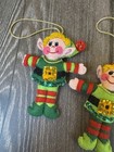 Vintage Bucilla Felt Christmas Ornaments Kit 3586 - Santa   Helpers Completed