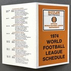 1974 World Football League  wfl  Pocket Schedule  Inaugural Season