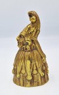 Novelty Victorian Cast Gilt Bronze Mr Punch Hand Table Bell C1890