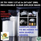 Clear Plastic Zip Seal Lock Top Reclosable Poly Jewelry Bags 2mil 2 Mil