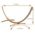 10 Feet Russian Pine Hardwood Arc Frame Hammock Stand With Hooks And Chains
